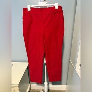 Kim Rogers Bold Red Tummy Control Pants size 12P